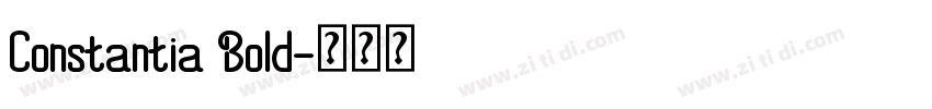 Constantia Bold字体转换